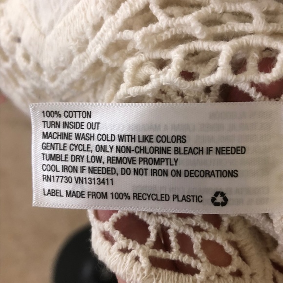 Xhilaration Boho Cream Crochet Top, NWT, XS - Picture 4 of 4